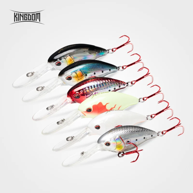 Царство Crankbait жесткая приманка для рыбалки Atificial Minnow Jerkebait 62 мм 16,5 г/21,8 г медленно Тонущая система шума модель 5380 - Цвет: Mixed 6 Color