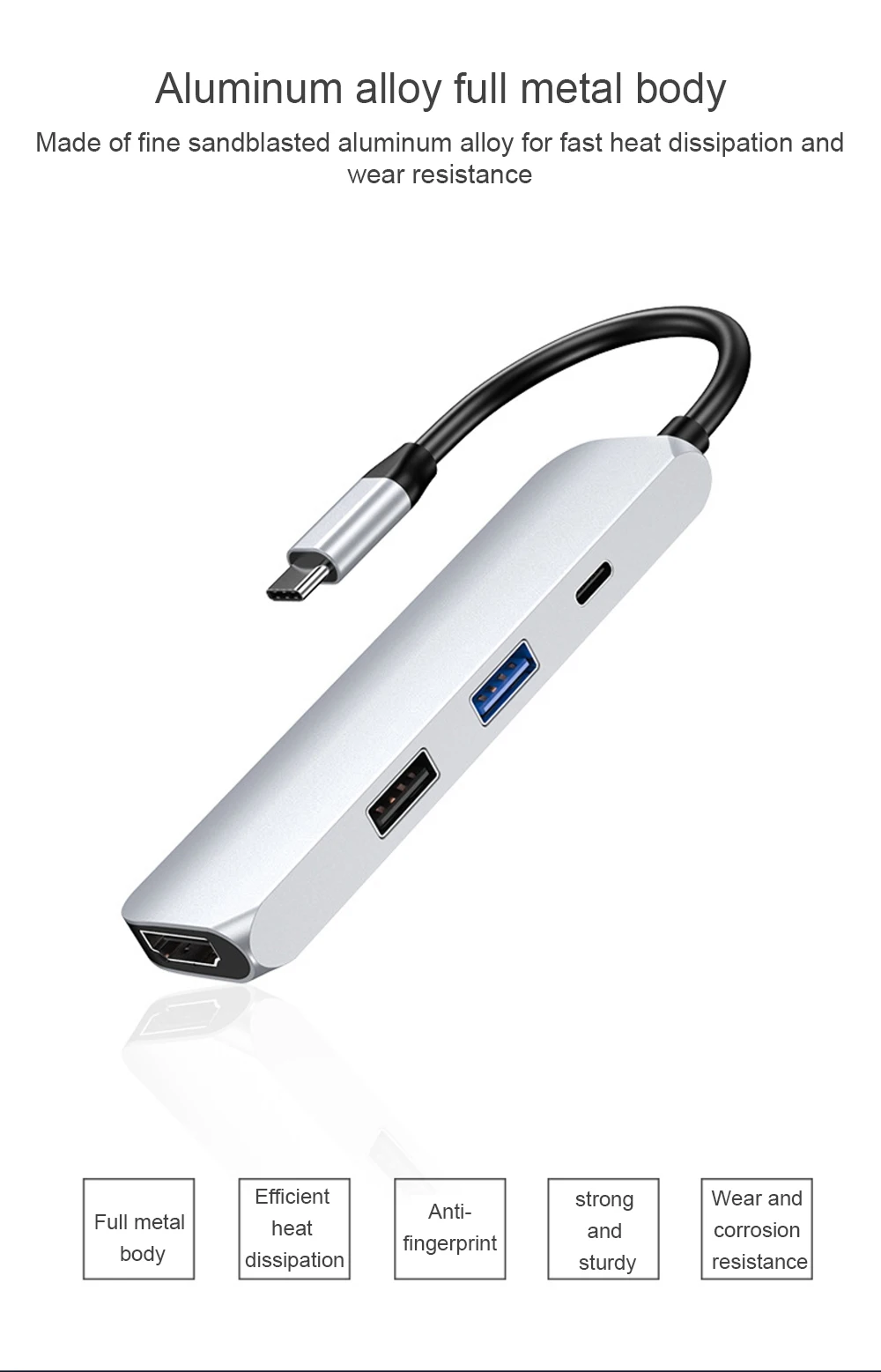 USB C концентратор USB 3,0 концентратор HDMI адаптер док-станция для MacBook Pro Аксессуары USB-C Тип C 3,1 Диспенсер 2 usb порта C концентратор