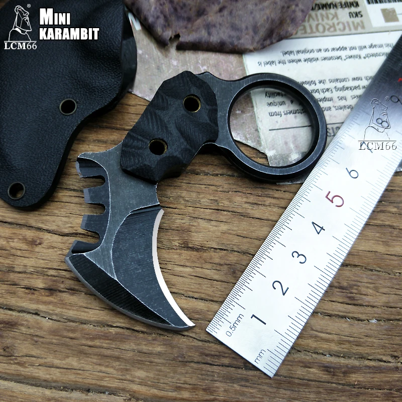 

LCM66 Mini karambit scorpion claw knife outdoor camping jungle survival battle portable Fixed knife collection hunting knives