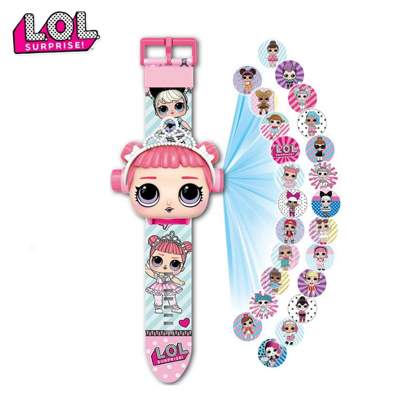 LOL dolls-Relojes de pulsera con proyección 3D para niños, pulsera Digital de silicona con dibujos animados, regalo de figuras de Anime