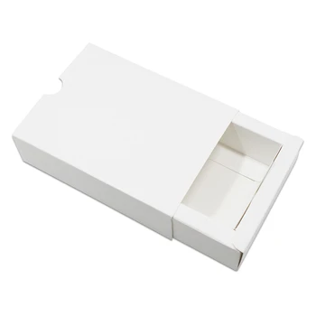 

DHL White Kraft Paper Drawer Box Paperboard Packaging Design Wedding Favors Cardboard Jewelry Party Gift Craft Soap Packing Box
