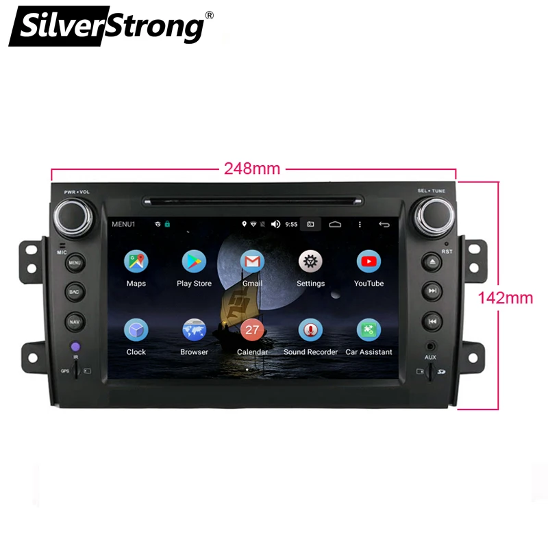 Cheap SilverStrong 8inch IPS Matrix 2Din Android Radio Car DVD For SUZUKI SX4 MP4 MP3 Radio for FIAT Sedici Navitel GPS Navi 1