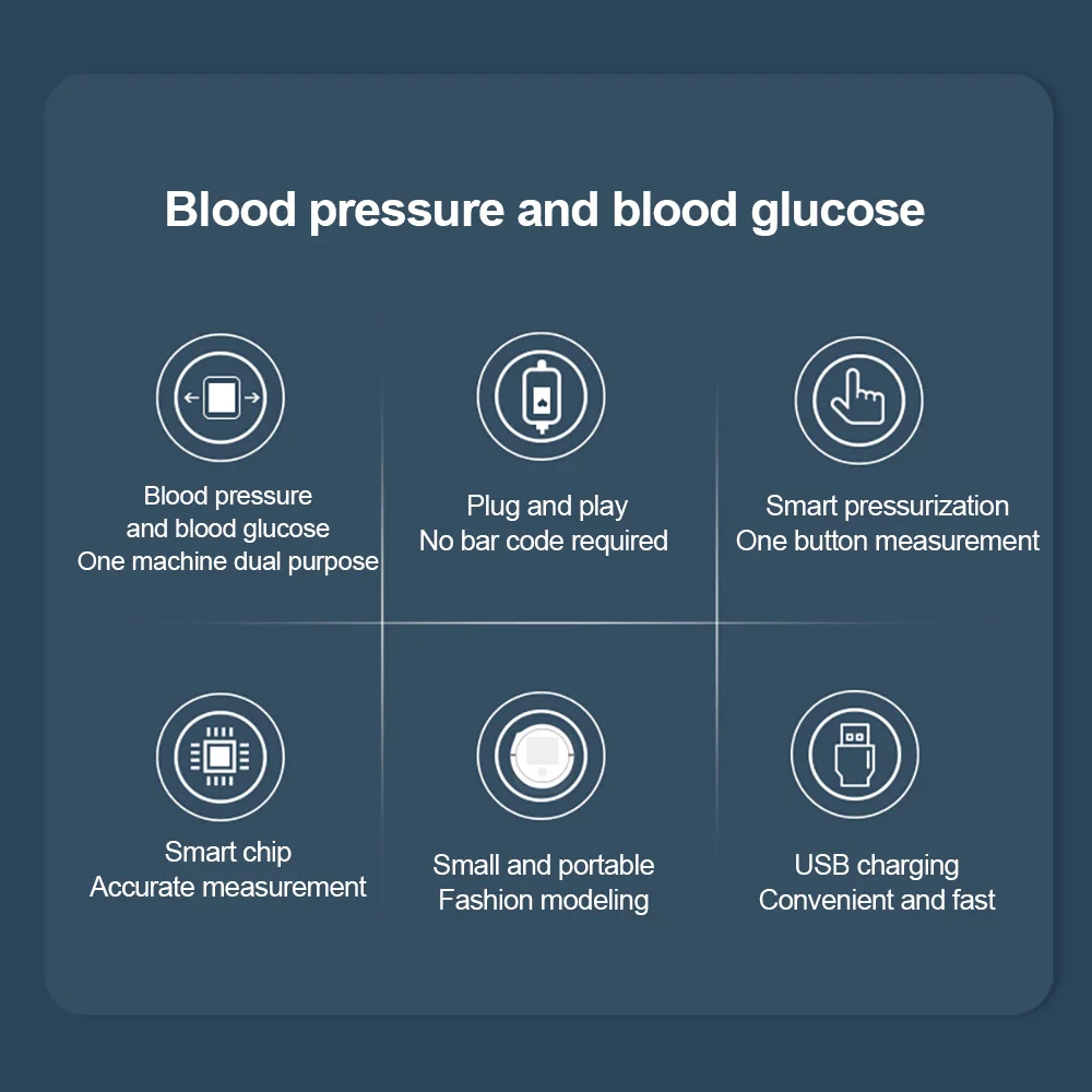 Cofoe 2 в 1 прибор для измерения артериального давления и глюкозы в крови