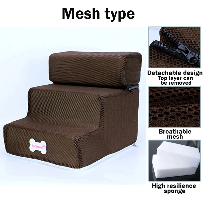Petshy дышащие противоскользящие маленькие собаки, кошки пандусы лестница дом кровать для домашних животных Диван Питомник лестницы щенок коврик для лазания собака лестница