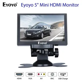 

Eyoyo 5" Monitor Small Hdmi Monitor Portable vga Monitor CCTV Screen LCD 800x480 IPS Monitor BNC AV/VGA Display LED car monitor