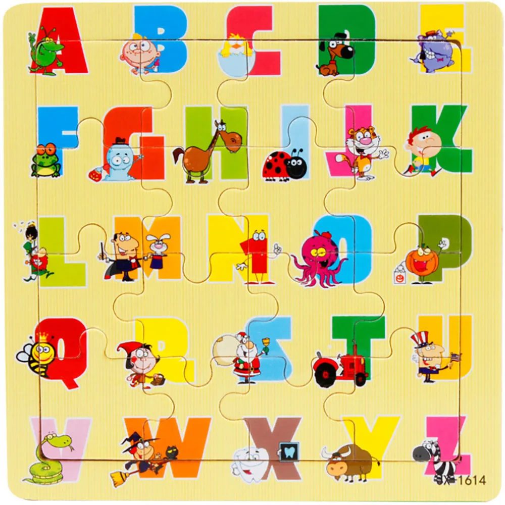 Wooden Puzzle Kids Toy cartoon animal Learning Education Interesting Wooden Toys Children