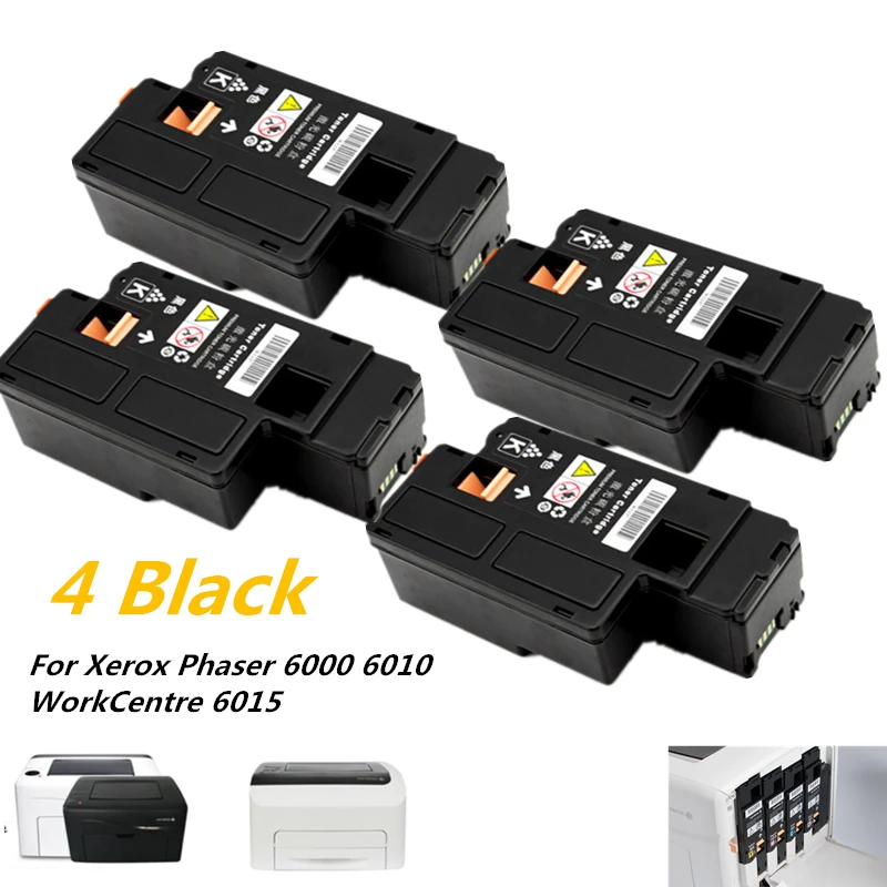4 черный тонер для Xerox Phaser 6000 6010 Workcenter 6015 Черный картридж 106R01630/106R01634 2000 страниц|toner
