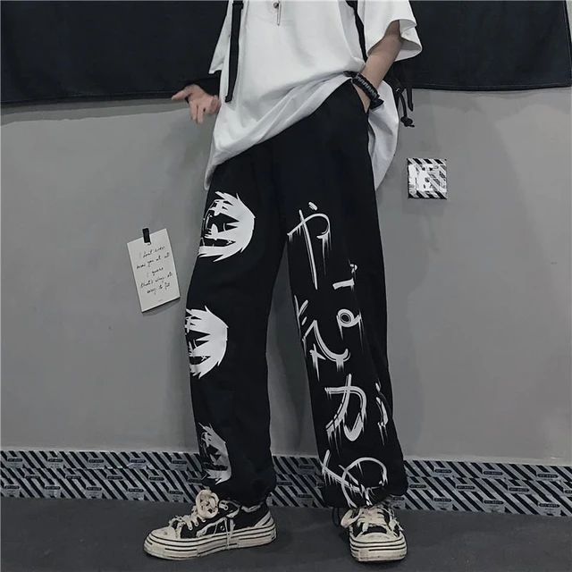 Fongt White Sweatpants Joggers Women Wide Leg Baggy Pants Harajuku Korean  Style Black Trousers Female Jogging Casual Oversized Black-M