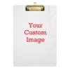 New Custom Pattern Series Writing Board Clip Kids Stationery A4 Paper Acrylic Pad Splint Transparent Clipboard School Supplies 1