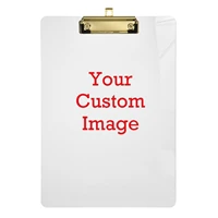 New Custom Pattern Series Writing Board Clip Kids Stationery A4 Paper Acrylic Pad Splint Transparent Clipboard School Supplies 1