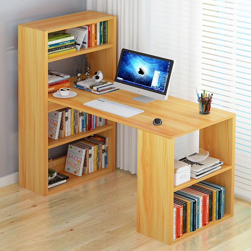 

Computer Desk Bookcase Desk Combination One-piece Table Desktop Home Computer Desk Student Household Economical
