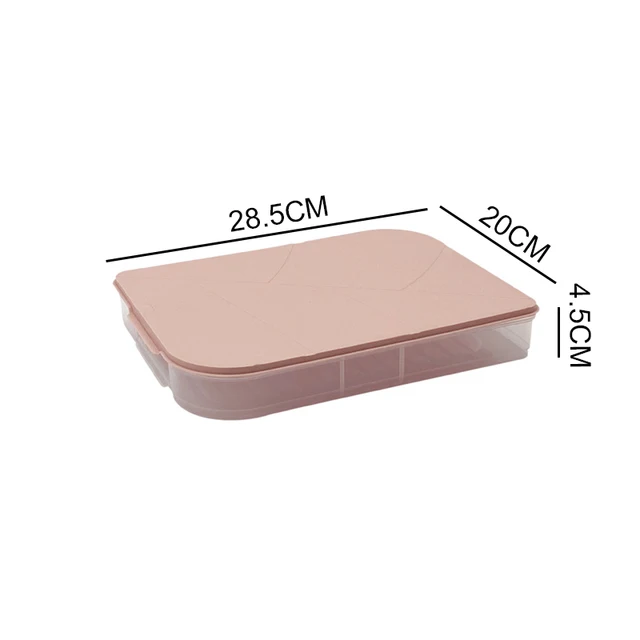 Food Storage Containers Freezer Container Plastic Food Storage Flour Freezing Box Leavening Pizza Cereals Box Food Storage Boats Pink