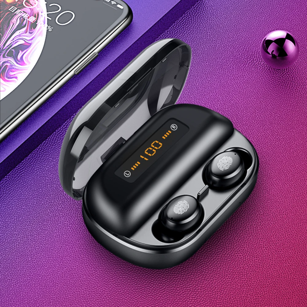 TWS 5,0 Bluetooth наушники 9D стерео беспроводные наушники IPX7 водонепроницаемые наушники спортивные наушники с аккумулятором 4000 мАч