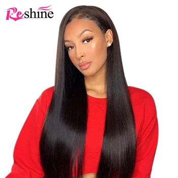 

Reshine Hair Full Lace Wigs Human Hair With Baby Hair 150 Density Remy Brazilian Straight Hair Pre Plucked Human Hair Wigs