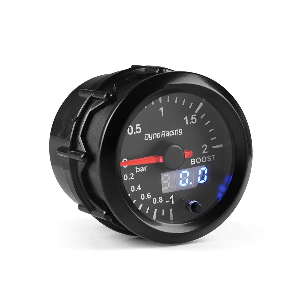 Dynoracing 2 ''52 мм двойной дисплей 2BAR турбо Boost gauge 7 цветов Led Boost meter с шаговым двигателем автомобильный метр BX101496