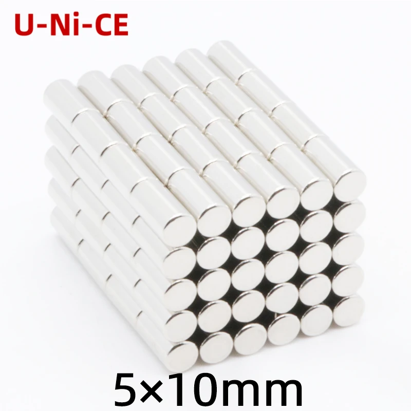 

U-Ni-CE 10/30/100 pieces 5mmX10mm strong cylinder rare earth magnet 5X10 neodymium N35 Mini small magnets 5*10mm