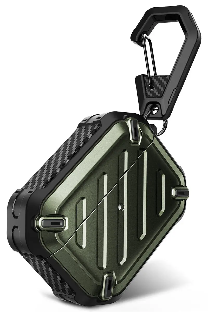 supcase ub pro projetado para airpods pro case capa protetora robusta de corpo inteiro com mosquetão para apple airpods pro
