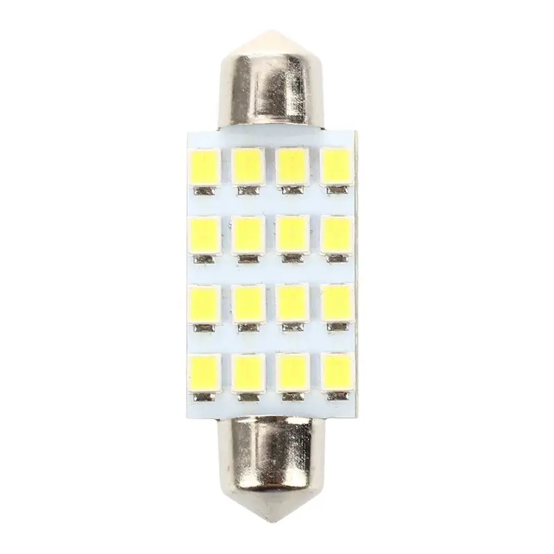 

10pcs 42mm 1.72" 1210 SMD 16-LED Festoon Dome Light White 211-2 212-2