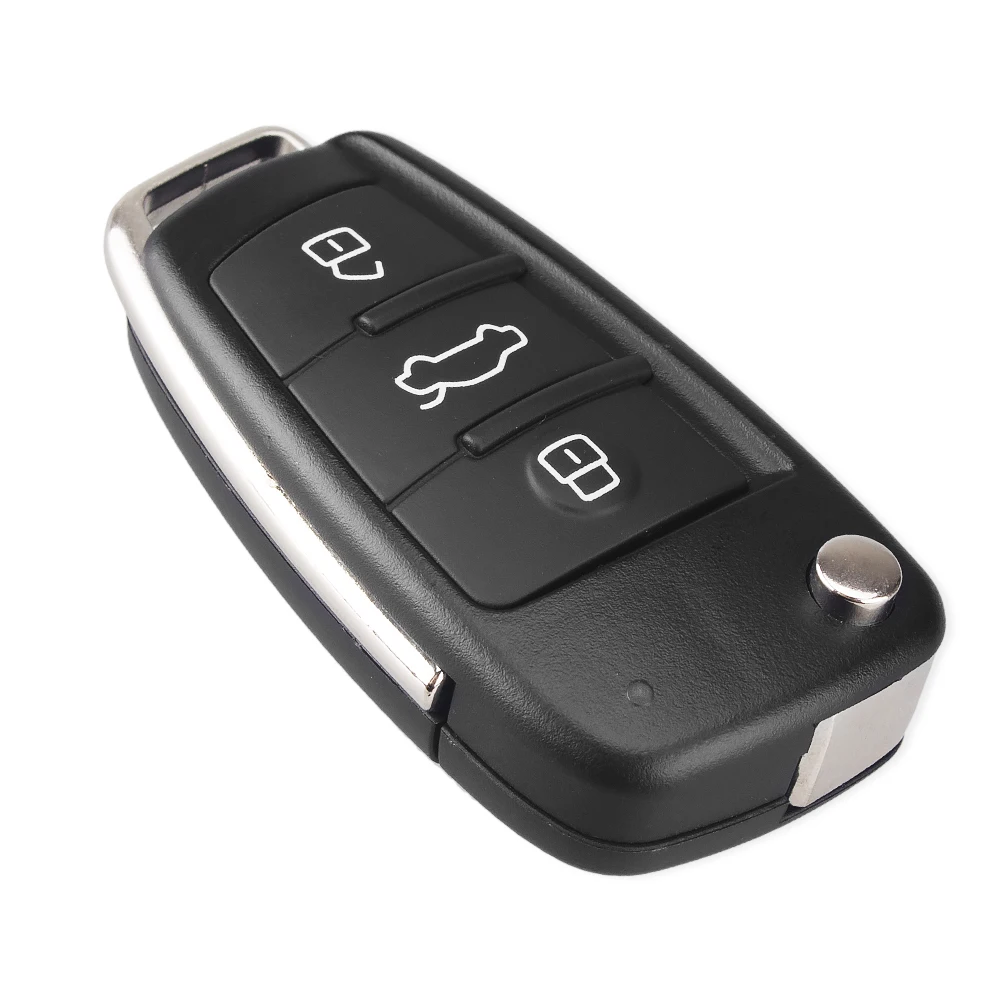 Dandkey 10 шт. флип ключ для Audi A2 A3 A4 A6 A6L A8 S5 Q7 TT Замена 3/4 кнопки; автостайлинг ключ дистанционный оболочка Fob чехол