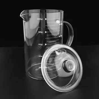 

Multifunctional Glass Cup with Scale Glass Kettle Heat-resistant Water Kettle Glass Juice Pot for Home
