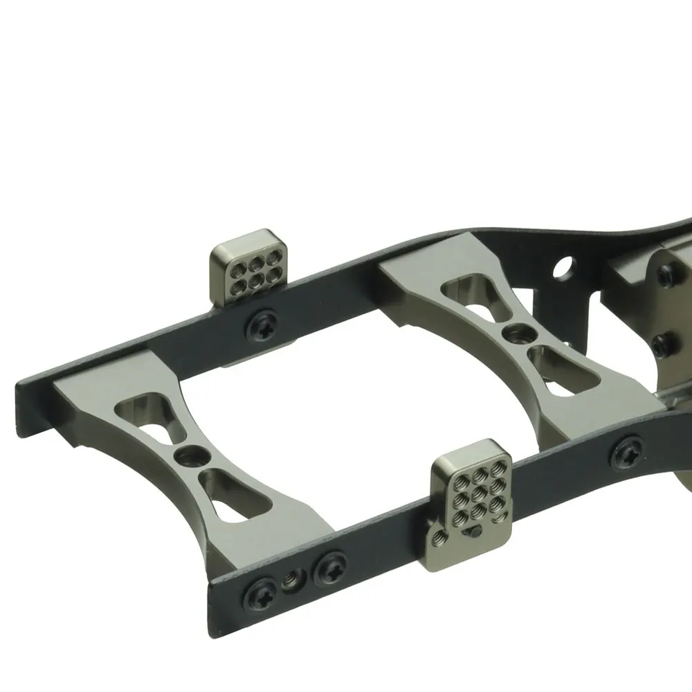 Metal Bracket Kit For WPL RC Car Upgrade - Red CNC Metal Beam Center Fixed Parts For B1, C24, D90 Models - View #6