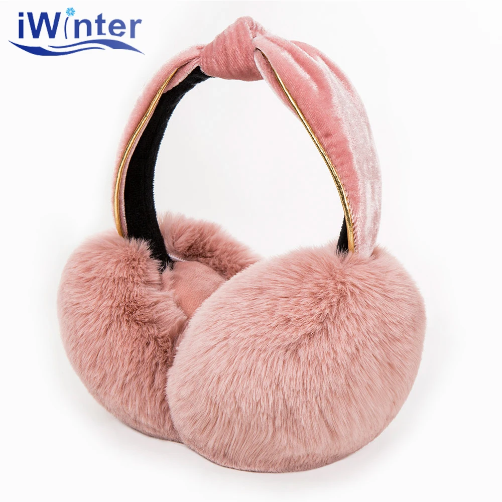

Fashion Winter Women's Earmuffs Cute Rabbit Hair Plush Warm Ear For Women Girls Plush Soft Headband Earmuffs