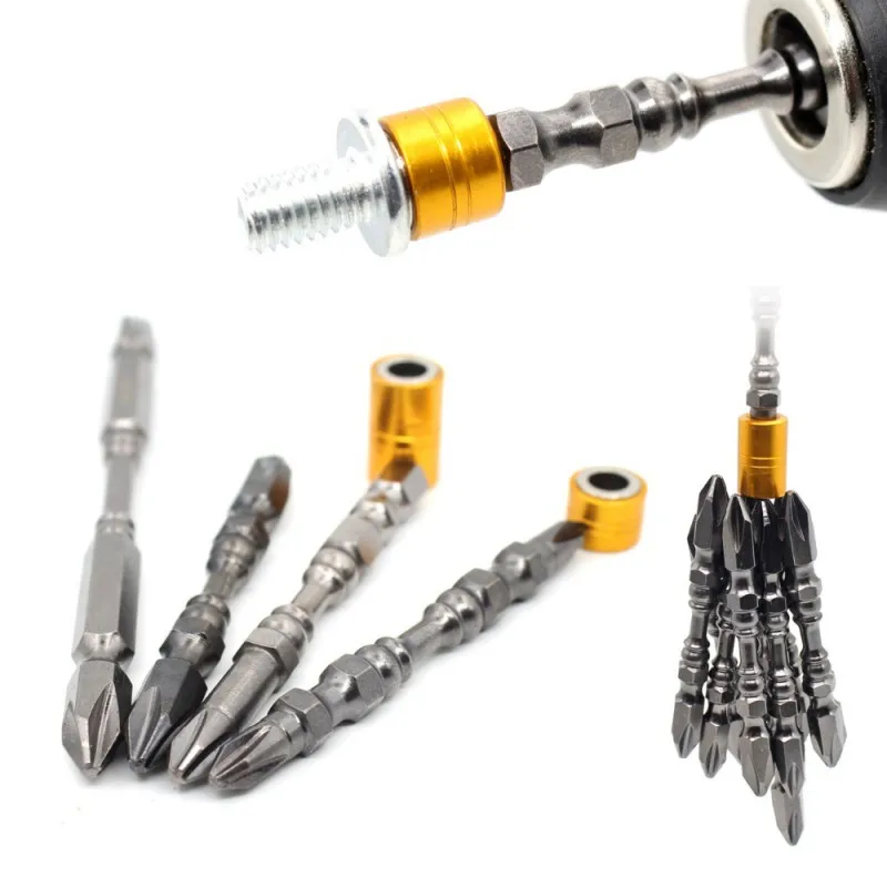 

1pc PH2 1/4 Multifunction Screwdriver Set with Screwdriver Bits Magnetic Ring For Drywall Screws