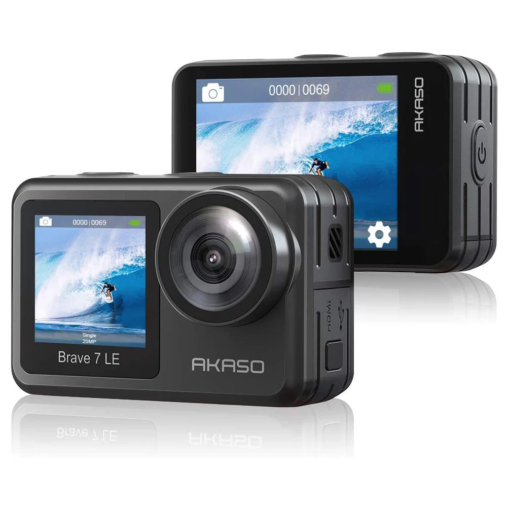 Buy AKASO Brave 7 LE 4K Waterproof Dual Screens Sport Action Camera