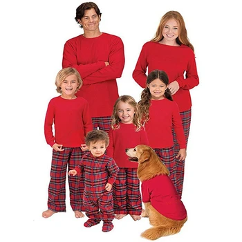 

Pajamas Family Matching Christmas Set Father Mom Baby Clothes Print Sweater shirt and Pants 2pcs Family Look Clothing Outfit