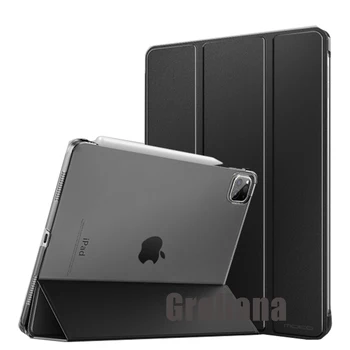

For iPad Pro 11"Case 2018,Translucent Frosted Back Stand Cover for iPad Pro 11 case 2020 Auto Wake/Sleep UP Trifold Tablet Cover