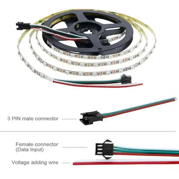 

1M WS2812B 60leds 5MM Width 5050 RGB led Light Strip 60 Pixels/M Addressable 5V 60LEDS/M Black PCB5050 RGB led Light Strip 60 Pixels/M Addressable 5V 60LEDS/M White/black PCB jk1731
