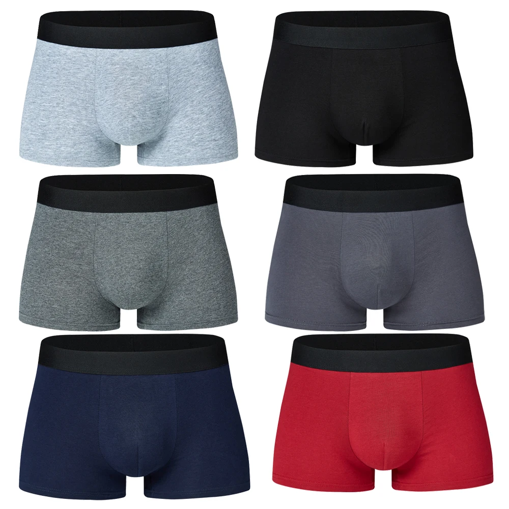 4 шт./лот брендовые хлопковые боксеры мужское нижнее белье мужские шорты черные