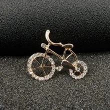 [Фигура Oumuli] корейский стиль крутой велосипед моделирование воротник булавка высшего класса элегантный уличный оснастки с драгоценным камнем Женская Брошь