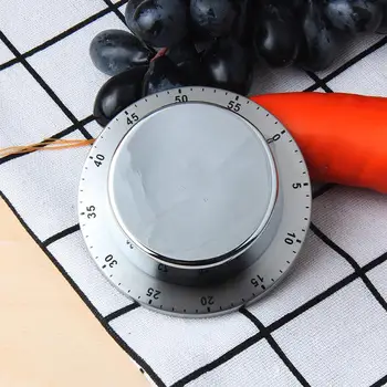 

Stainless Steel Kitchen Magnetic Manual Mechanical Cooking Timer Countdown Tool