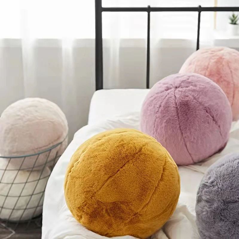 Plush Ball Pillow Nordic Style Soft Stuffed Plush Toy Room Decoration Doll Sofa Cushion Baby Kids Friend Birthday Gift plush toys chair cushion