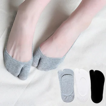 

3 Pairs Toe Socks Non-slip Sock Summer Stockings Slipper Socks Flip Flop Socks for Women and Men (Black + Grey + White)