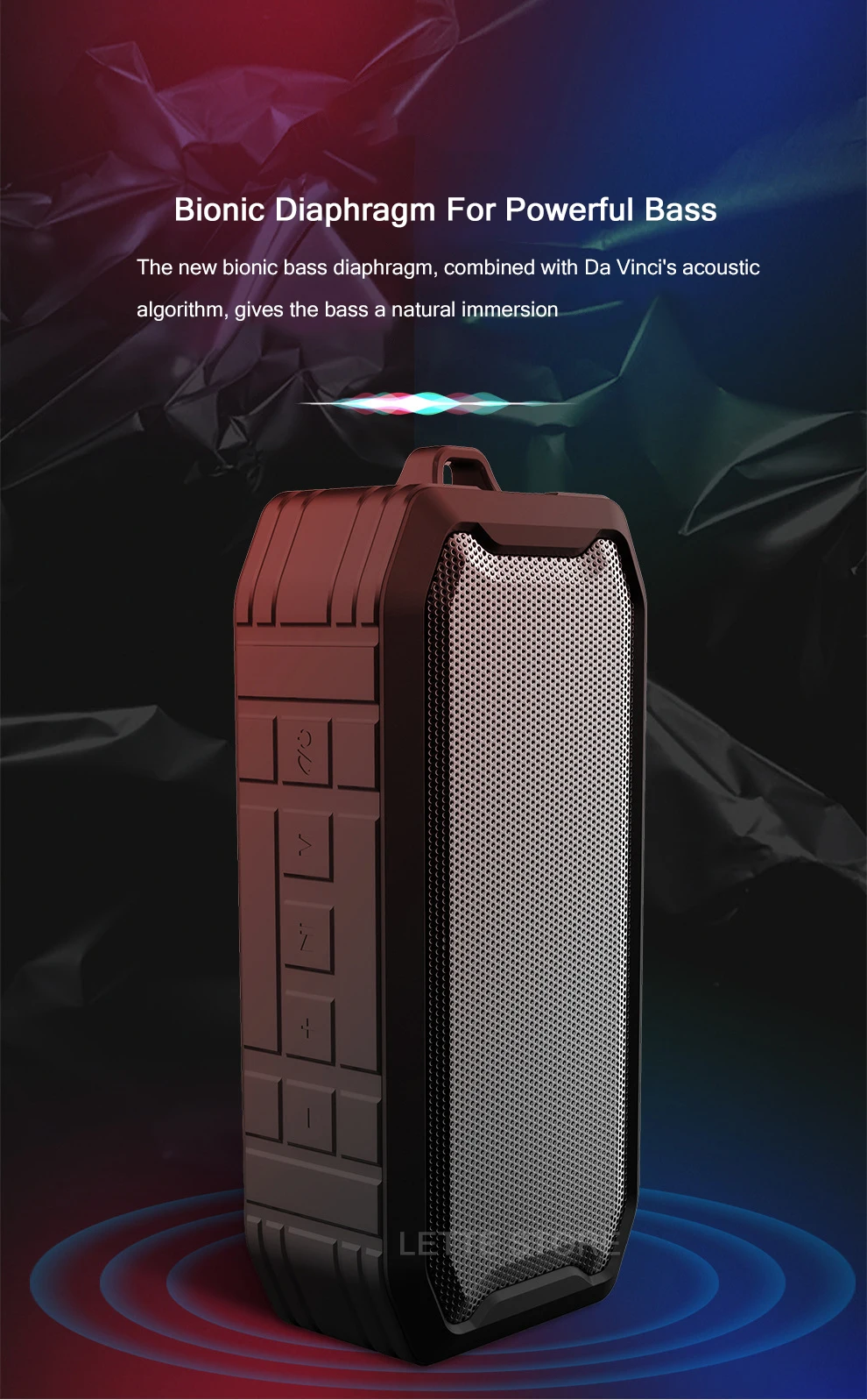 Alto-falante à Prova Água com Usb Cartão de Reprodução Esportes ao ar Livre sem Fio Bluetooth Dbluetooth Flash Drive tf Subwoofer Tws Loundpeakers 5.0 9 com usb flash drive tf cartão de