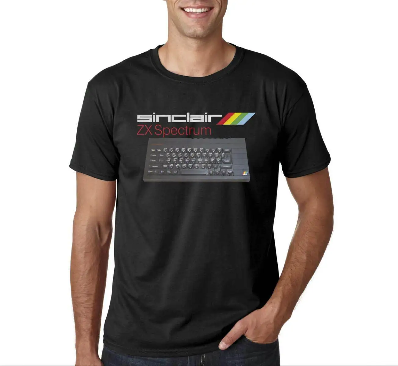 Sinclair ZX Spectrum винтажная домашняя компьютерная футболка с короткими рукавами