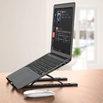 

Portable Laptop Stand Adjustable Notebook Stand Holder Non-slip Foldable Computer Cooling Bracket