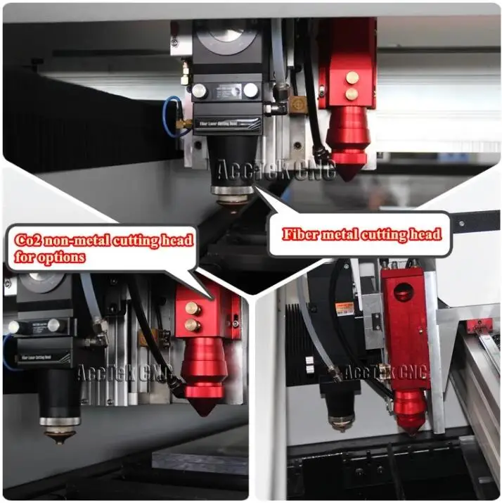 500 Вт RAYCUS Дешевые две головки волоконной лазерной резки металла и неметалла, co2 лазерной резки AKJ1325F-2