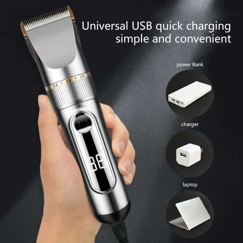 USB Smart Touch lcd машинка для стрижки волос электрический прибор для бритья волос бытовые инструменты