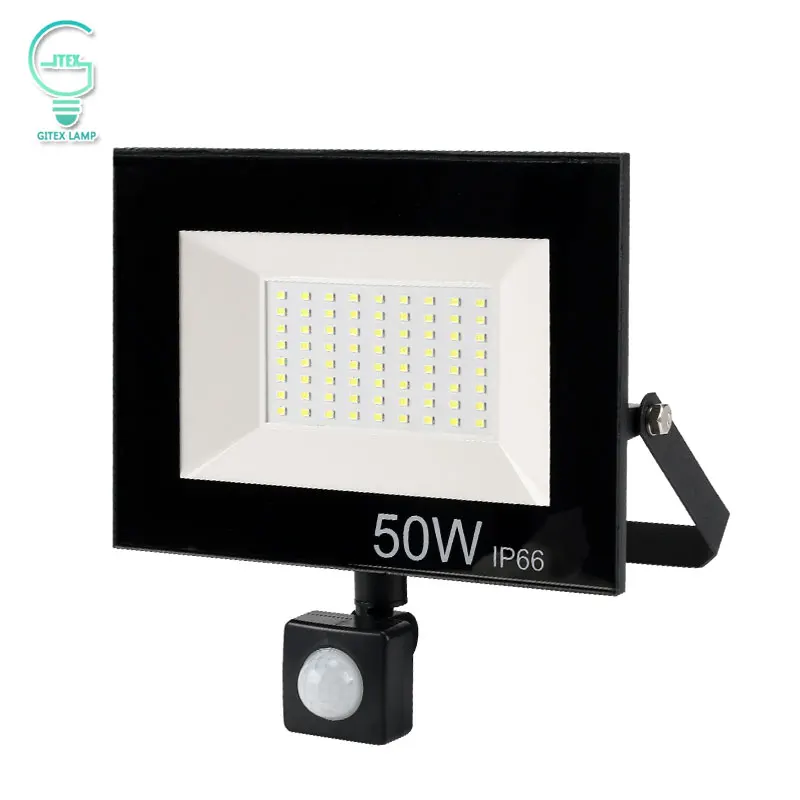 LED Floodlight 10W 20W 30W 50W Waterproof PIR Motion Sensor Floodlight 220V 240V Outdoor Wall Lamp Flood Light Spotlight