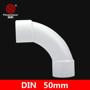 

Flowcolour UPVC 50mm Crescent Moon Elbow Pipe Connectors Garden PVC Water Pipe Joint Agriculture Tools