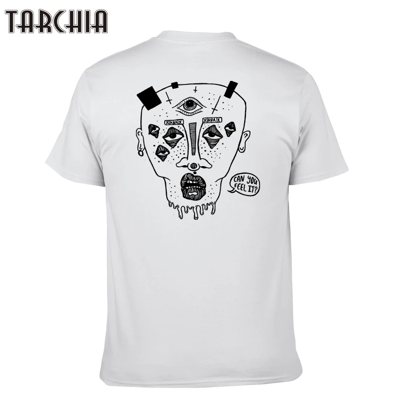 Мужская хлопковая футболка TARCHIA с коротким рукавом повседневная летняя 2021 |