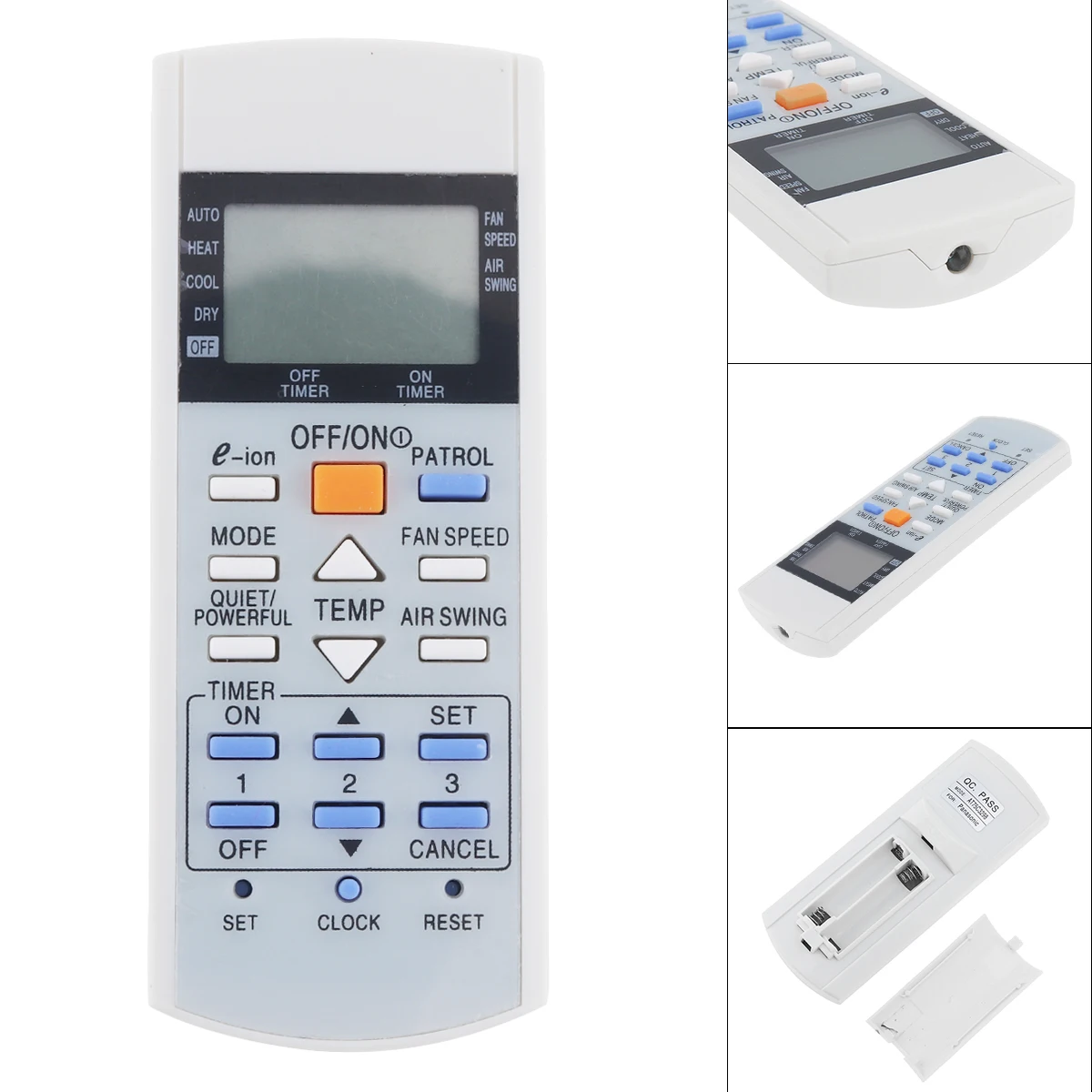 

Universal 433 MHz LCD IR Air Conditioner Remote Control 10M Transmission Distance Controller for Air Conditioner AT75C3298