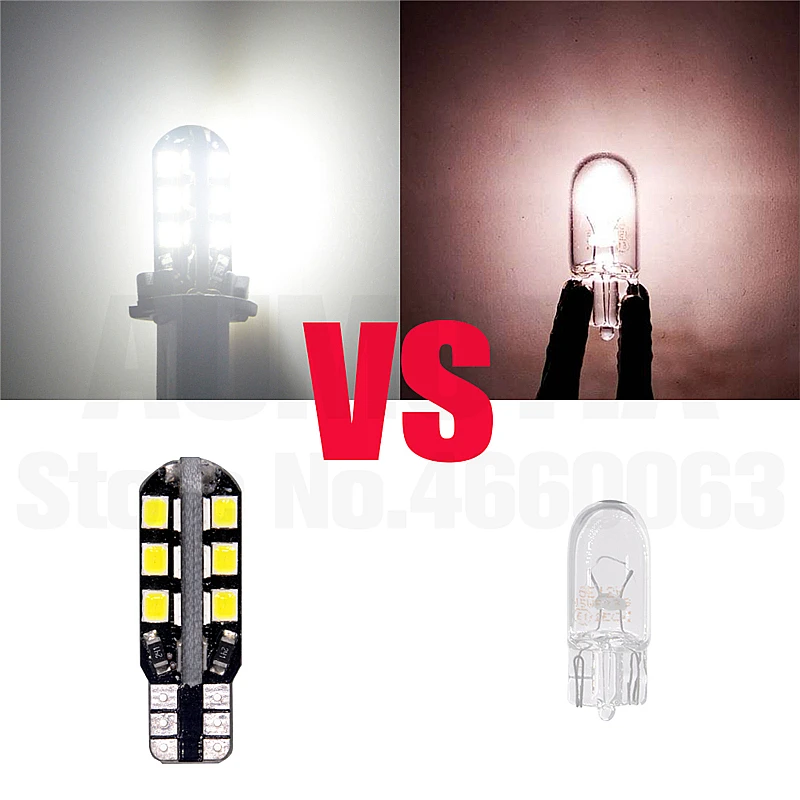 100x T10 194 168 W5W 24 светодиодный 501 2835 SMD авто отложным воротником сбоку номерной знак светильник лампа габаритного огня AC/DC 12V