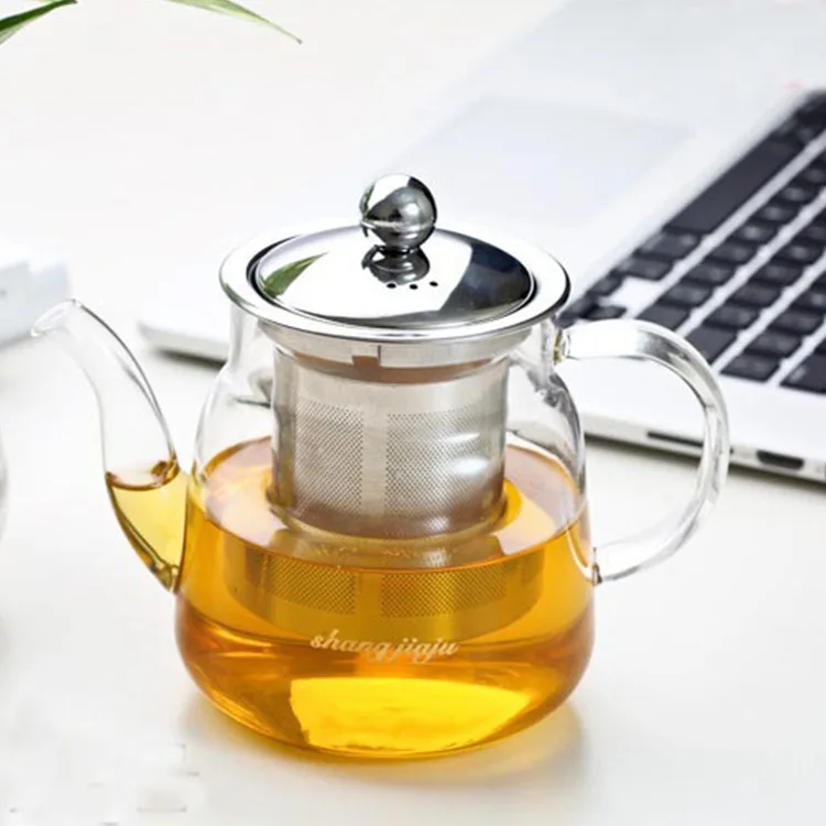 Stainless Steel Filter Inner Wearing Glass Teapot Heat-resistant Glass Tea Set Tea Pot