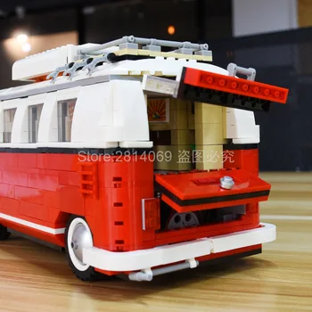 

In voorraad 21001 T1 Camper van Klassieke Bus Model 1342pcs Schepper Serie Bouwstenen Speelgoed Compatibel met 10220