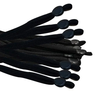 

Colorful High-Elastic Round Elastic Rope Rubber Band Elastic Line DIY Sewing Accessories Elastic Ear Strap 150 Black