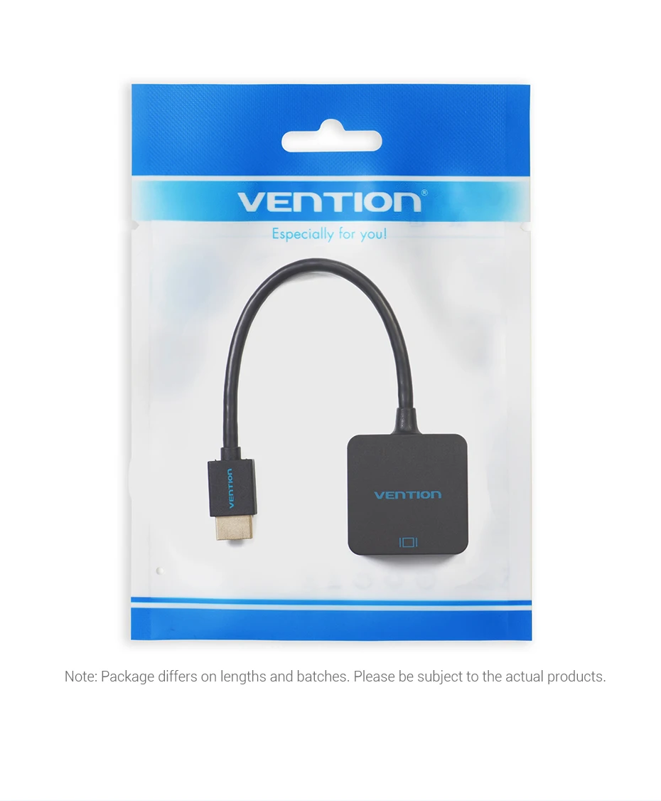 Xuyan Adaptateur VGA vers HDMI Convertisseur 1080P Portable VGA mâle vers  HDMI femelle avec adaptateur audio Jack Splitter HDTV